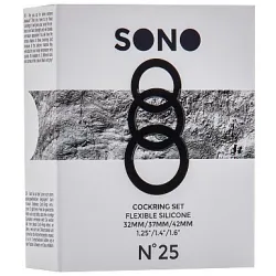 Sono Lot de 3 cockrings Silicone Sono n°25 Gris